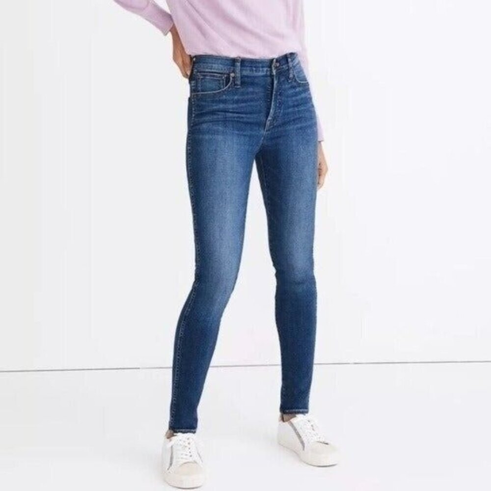 Madewell 10” High Rise Medium Wash Skinny Jeans Size 27